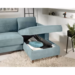 Best Mobilier Jake Canapé d'angle 4 siège(s) Gris - Vue supplémentaire 4
