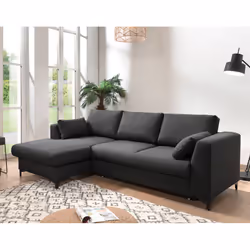 Best Mobilier Jake, Bleu, Velours, Bois, 2220 mm, 1480 mm, 840 mm