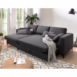 Best Mobilier Jake Canapé d'angle 4 siège(s) Bleu