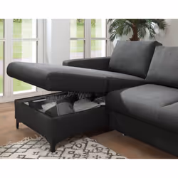 Best Mobilier Jake Canapé d'angle 4 siège(s) Bleu - Vue supplémentaire 4