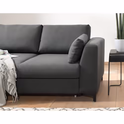 Best Mobilier Jake Canapé d'angle 4 siège(s) Bleu - Vue supplémentaire 5