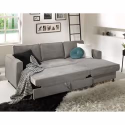 Best Mobilier Jake Canapé d'angle 4 siège(s) Gris