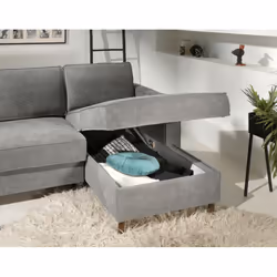 Best Mobilier Jake Canapé d'angle 4 siège(s) Gris - Vue supplémentaire 4