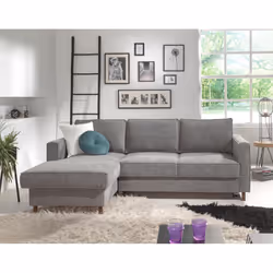 Best Mobilier Jake Canapé d'angle 4 siège(s) Gris
