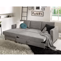 Best Mobilier Jake Canapé d'angle 4 siège(s) Gris