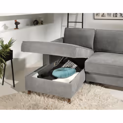 Best Mobilier Jake Canapé d'angle 4 siège(s) Gris - Vue supplémentaire 4