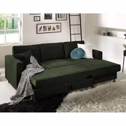 Best Mobilier Jake Canapé d'angle 4 siège(s) Bleu