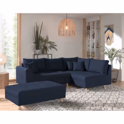 Best Mobilier Rune, Gris, Tissu, Bois, 2310 mm, 1610 mm, 810 mm