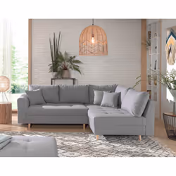 Best Mobilier Rune Canapé d'angle 4 siège(s) Gris