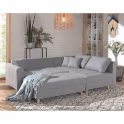 Best Mobilier Rune Canapé d'angle 4 siège(s) Gris
