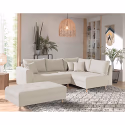 Best Mobilier Rune, Bleu, Tissu, Bois, 2310 mm, 1610 mm, 810 mm