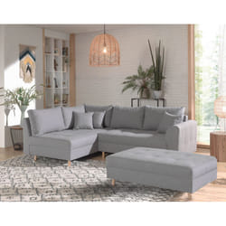 Best Mobilier Rune Canapé d'angle 4 siège(s) Gris