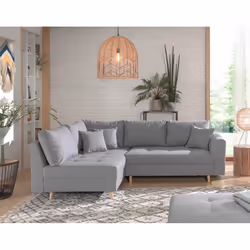 Best Mobilier Rune Canapé d'angle 4 siège(s) Gris