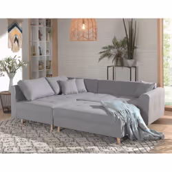 Best Mobilier Rune Canapé d'angle 4 siège(s) Gris