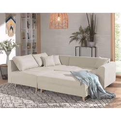 Best Mobilier Rune Canapé d'angle 4 siège(s) Bleu