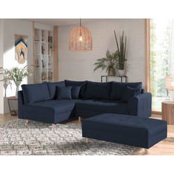 Best Mobilier Rune Canapé d'angle 4 siège(s) Gris