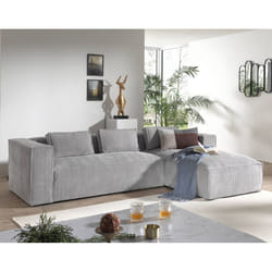 Best Mobilier Stella Canapé d'angle 4 siège(s) Gris