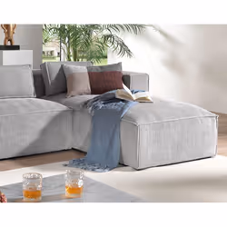 Best Mobilier Stella Canapé d'angle 4 siège(s) Gris