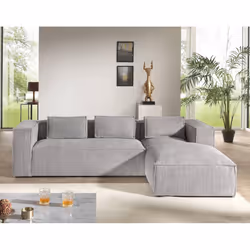 Best Mobilier Stella Canapé d'angle 4 siège(s) Gris - Vue supplémentaire 5