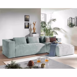 Best Mobilier Stella, Gris, Velours, Plastique, 2620 mm, 1760 mm, 670 mm