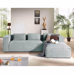 Best Mobilier Stella Canapé d'angle 4 siège(s) Gris