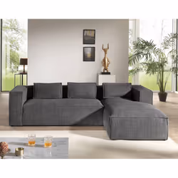 Best Mobilier Stella Canapé d'angle 4 siège(s) Marron - Vue supplémentaire 5