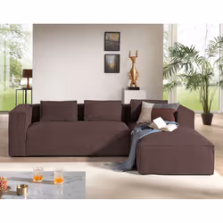 Best Mobilier Stella Canapé d'angle 4 siège(s) Rose