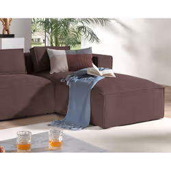 Best Mobilier Stella Canapé d'angle 4 siège(s) Rose