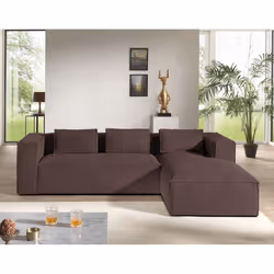 Best Mobilier Stella Canapé d'angle 4 siège(s) Rose - Vue supplémentaire 5