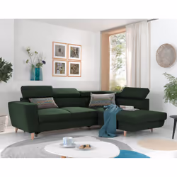 Best Mobilier Stella, Bleu, Velours, Plastique, 2620 mm, 1760 mm, 670 mm