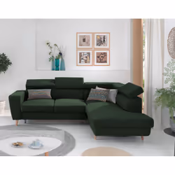 Best Mobilier Stella Canapé d'angle 4 siège(s) Bleu