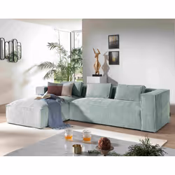 Best Mobilier Stella, Gris, Velours, Plastique, 2620 mm, 1760 mm, 670 mm