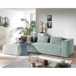 Best Mobilier Stella Canapé d'angle 4 siège(s) Gris