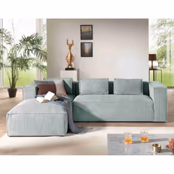 Best Mobilier Stella Canapé d'angle 4 siège(s) Gris