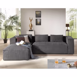 Best Mobilier Stella Canapé d'angle 4 siège(s) Marron