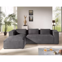 Best Mobilier Stella Canapé d'angle 4 siège(s) Marron - Vue supplémentaire 5