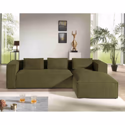 Best Mobilier Stella Canapé d'angle 4 siège(s) Bleu - Vue supplémentaire 5