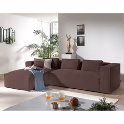 Best Mobilier Stella, Rose, Velours, Plastique, 2620 mm, 1760 mm, 670 mm