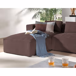 Best Mobilier Stella Canapé d'angle 4 siège(s) Rose - Vue supplémentaire 4