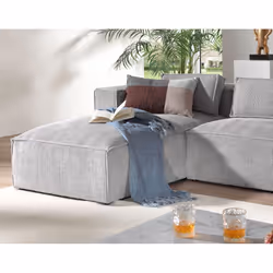 Best Mobilier Stella Canapé d'angle 4 siège(s) Gris