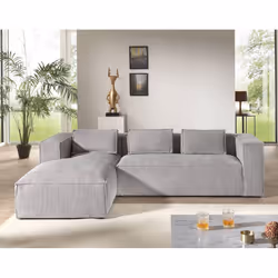 Best Mobilier Stella Canapé d'angle 4 siège(s) Gris - Vue supplémentaire 5