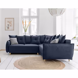 Best Mobilier Lena Canapé d'angle 5 siège(s) Gris