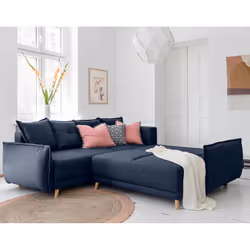 Best Mobilier Lena Canapé d'angle 5 siège(s) Gris