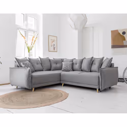 Best Mobilier Lena, Gris, Tissu, Bois, 2400 mm, 2000 mm, 850 mm