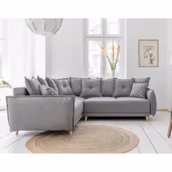 Best Mobilier Lena Canapé d'angle 5 siège(s) Gris