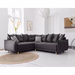 Best Mobilier Lena, Marron, Tissu, Bois, 2400 mm, 2000 mm, 850 mm