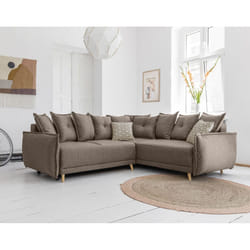 Best Mobilier Lena Canapé d'angle 5 siège(s) Bleu, Turquoise
