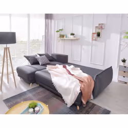 Best Mobilier Lena Canapé d'angle 4 siège(s) Marron