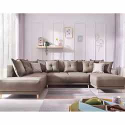 Best Mobilier Lena, Bleu, Turquoise, Tissu, Bois, 2460 mm, 1550 mm, 850 mm