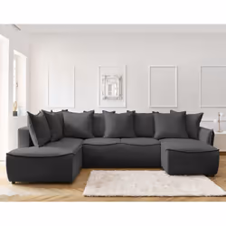 Best Mobilier Astoria Canapé d'angle 4 siège(s) Bleu